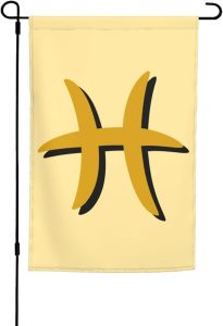 Zodiac Sign Pisces Symbol Garden Flag 12x18 Inch Double Sided Home Decor Banner Yard Outdoor Flag Garden Welcome Flags - Pisces Home Decor for men