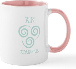 CafePress Air Sign Symbol Astrology Aquarius Mugs 11 oz (325 ml) Ceramic Coffee Mug - Aquarius Mug for men
