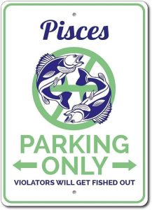 Pisces Gift Pisces Parking Sign Pisces Decor Aluminum Sign Tin Sign 8x12 inch - Pisces Home Decor for men