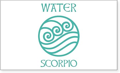 CafePress Water Sign Symbol Astrology Scorpio Sticker Rectangle Bumper Sticker Car Decal - Scorpio Sticker for men