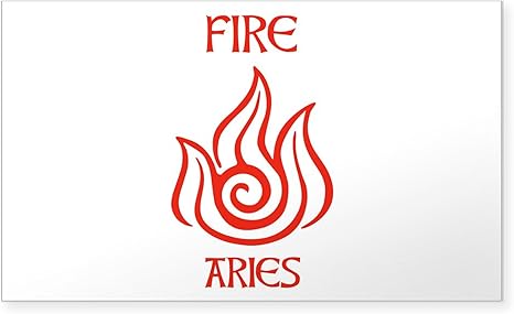 CafePress Fire Sign Symbol Astrology Aries Sticker Rectangle Bumper Sticker Car Decal - Aries Sticker for men