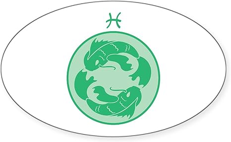 CafePress Pisces Sticker Oval Car Bumper Sticker - Pisces Car Accessories for men