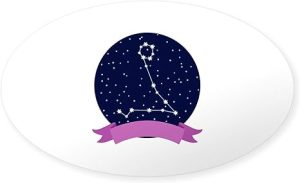 CafePress Constellation Pisces Sticker Oval Car Bumper Sticker - Pisces Car Accessories for men