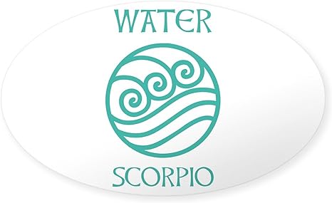CafePress Water Sign Symbol Astrology Scorpio Sticker Oval Car Bumper Sticker - Scorpio Sticker for men