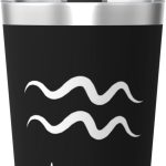 Aquarius Sign Coffee Mug, 12oz Car Cup Stainless Steel Vacuum Insulated Double Wall Travel Tumbler, Black - Aquarius Mug for men