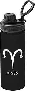 Aries Sign Stainless Steel Vacuum-Insulated Travel Mug 18oz Double Wall Tumbler For Coffee, Tea & Drinks – Travel Cup - Aries Mug for men