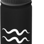 Aquarius Sign Stainless Steel Vacuum-Insulated Travel Mug 18oz Double Wall Tumbler For Coffee, Tea & Drinks – Travel Cup, Black - Aquarius Mug for men