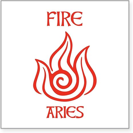 CafePress Fire Sign Symbol Astrology Aries Sticker Square Bumper Sticker Car Decal - Aries Sticker for men