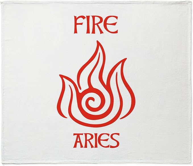 CafePress Fire Sign Symbol Astrology Aries Throw Blanket Super Soft Fleece Plush Throw Blanket, 60"x50" - Aries Blanket for men