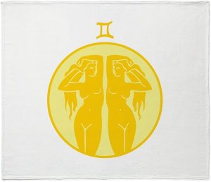 CafePress Gemini Throw Blanket Super Soft Fleece Plush Throw Blanket, 60"x50" - Gemini Blanket for men