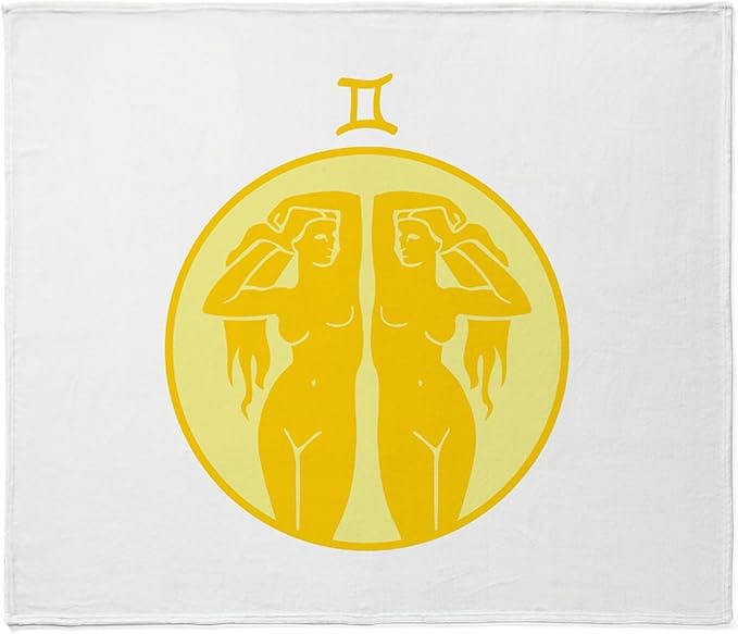 CafePress Gemini Throw Blanket Super Soft Fleece Plush Throw Blanket, 60"x50" - Gemini Blanket for men