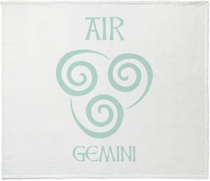 CafePress Air Sign Symbol Astrology Gemini Throw Blanket Super Soft Fleece Plush Throw Blanket, 60"x50" - Gemini Blanket for men