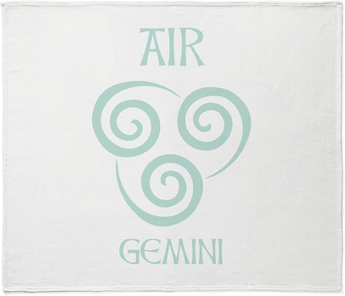 CafePress Air Sign Symbol Astrology Gemini Throw Blanket Super Soft Fleece Plush Throw Blanket, 60"x50" - Gemini Blanket for men