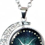 DEQIYIJI Birthday Gifts For Women Men Zodiac Sign Moon Pendant Necklace Jewelry Astrology 12 Constellation Horoscope Stuff - Taurus Products for men