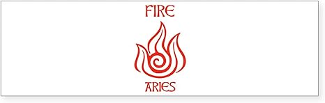 CafePress Fire Sign Symbol Astrology Aries 10"x3" Rectangle Vinyl Bumper Sticker Car Decal - Aries Sticker for men