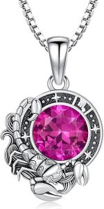 LONAGO Zodiac Sign Necklace Celestial Constellation Necklace Horoscope Astrology Zodiac Pendant Necklace Gift for Women - Scorpio Accessories for men