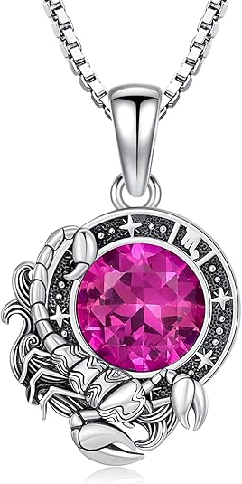 LONAGO Zodiac Sign Necklace Celestial Constellation Necklace Horoscope Astrology Zodiac Pendant Necklace Gift for Women - Scorpio Accessories for men