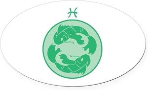 CafePress Pisces Euro Oval Car Bumper Magnet - Pisces Car Accessories for men