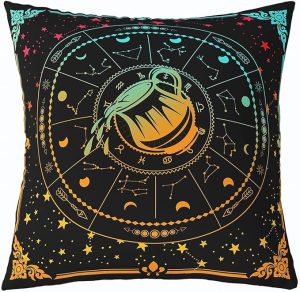 Erosebridal Astrology Throw Pillow Cover 20x20 Inch,Twelve Constellation Sign Pillow Cover,Celestial Aquarius Cushion Cover,Colorful Ombre Cosmic Galaxy Decorative Accent Pillow Case - Aquarius Pillow for men