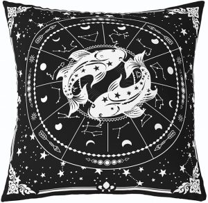 Erosebridal Pisces Zodiac 18x18 Inch Throw Pillow Cover for Kids Boys,Constellation Cushion Cover,Horoscopes Pillow Cover,Cosmic Outer Space Galaxy Decorative Accent Pillow Case - Pisces Pillow for men