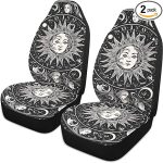 Kigai Zodiac Symbols Pattern Car Seat Covers Universal Non-Slip Car Seat Cover Breathable Stain Resistant Seats Covers for Cars 2PCS - Aquarius Car Seat Cover for men