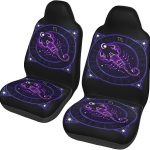 Scorpio Zodiac Sign Astrology Constellations Car Seat Covers 2 Pack Universal Bucket Front Steats Cover Protector Cushion for Truck SUV Van - Aquarius Car Seat Cover for men