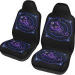 Scorpio Zodiac Sign Astrology Constellations Car Seat Covers 2 Pack Universal Bucket Front Steats Cover Protector Cushion for Truck SUV Van - Aquarius Car Seat Cover for men