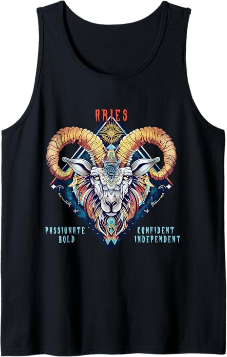 Aries Zodiac Sign Tank Top - Aries T-Shirt for men