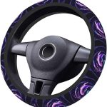 Pisces Zodiac Sign Astrology Constellations Car Steering Wheel Cover Universal 15 Inch Fit Steering Wheel Cover, Black - Pisces Car Accessories for men
