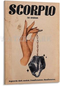 Vintage Zodiac Poster Scorpio Poster Canvas Painting Posters And Prints Wall Art for Living Room Bedroom Decor 12x18inch(30x45cm) - Scorpio Canvas for men