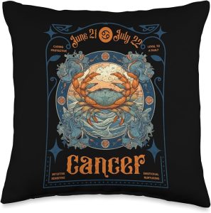 Crab Zodiac Sign Symbol Horoscope Cancer Boho Creative Throw Pillow - Pisces Pillow for men