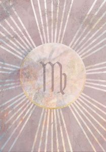 Virgo Boho Star Sign Sun Poster Print - Sarah Manovski (12 x 17) - Virgo Poster for men