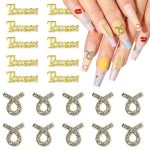 JERCLITY 20pcs Gold Alloy Taurus Zodiac Nail Charms - 10pcs Sign Symbols, 10pcs Constellation Words (Dates: April 20 to May 20), JSP430 - Taurus for men