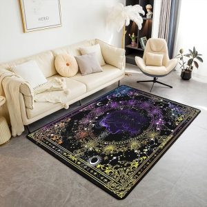 Feelyou Virgo Constellation Decorative Carpet Kids Astrology Living Room Rugs Zodiac Psychedelic Accent Rug for Women Men Horoscope Decorative Rug Area Rug 3x5 - Virgo Car Floor Mat for men