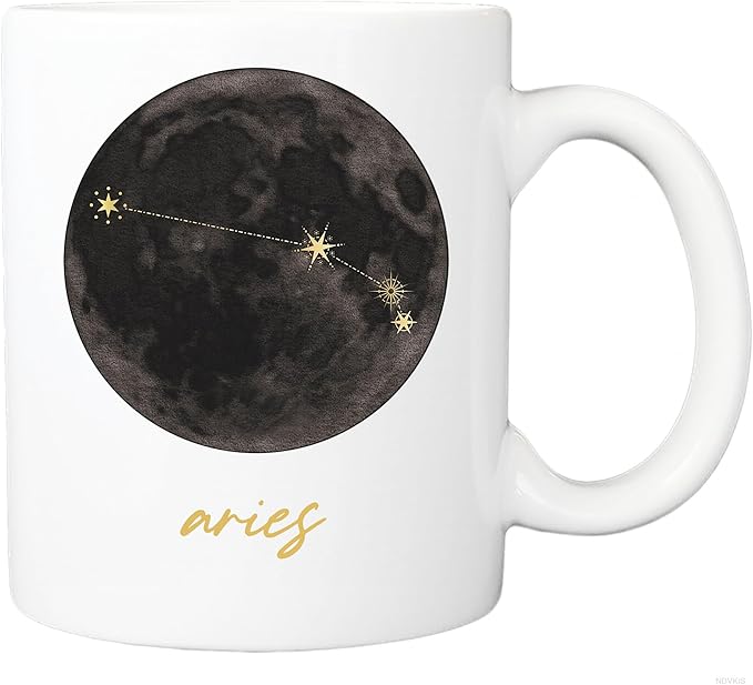 Aries Horoscope Mug, Aries Sign Mug, Zodiac Coffee Mug, Birthday Gift - Aries Mug for men