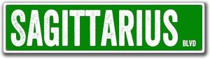 Sagittarius Blvd Metal Tin Sign Road Garage Living Room Bathroom Garden Signs Home Art Wall Decoration Poster Plaque Gift 16 X 4 Inch - Sagittarius Home Decor for men