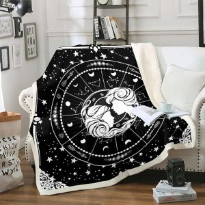 Erosebridal Gemini Gifts for Women, 12 Constellation Zodiac Sign Throw Blanket Gemini Birthday Decorations Fuzzy Blanket, Gothic Gifts Psychedelic Boho Celestial Astrology Decor Blanket 60''X80'' - Gemini Blanket for men