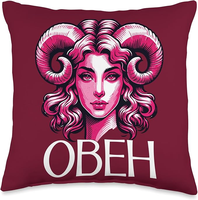 Astrological Russia Sign Aries Birthday Cyrillic Russian Throw Pillow - Aries Pillow for men