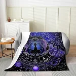 Feelyou Gemini Plush Blanket Throw 50"x60" Constellation Flannel Fleece Throw Blanket for Boys Girls Children Horoscope Astrology All Season Bed Blanket Room Decor Constellation Theme Fuzzy Blanket - Gemini Blanket for men