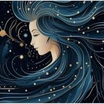 Kitchen Mat and Rugs Cushioned, 15.7"x 29.5",Non Slip Waterproof Absorb Oil Comfort Mat for Kitchen, Floor Home, Office, Sink, Laundry - Cartoon Girl Virgo Zodiac Sign - Virgo Car Floor Mat for men