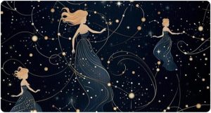 Kitchen Mat Cushioned Anti Fatigue Rug Virgo Zodiac Sign Cartoon 15.7"x29.5" Waterproof, Non Slip, Comfort Desk/Floor Mats for House Sink - Virgo Car Floor Mat for men