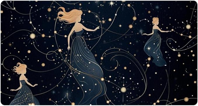 Kitchen Mat Cushioned Anti Fatigue Rug Virgo Zodiac Sign Cartoon 15.7"x29.5" Waterproof, Non Slip, Comfort Desk/Floor Mats for House Sink - Virgo Car Floor Mat for men