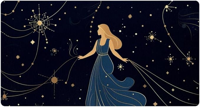 Kitchen Mat and Rugs Cushioned, 15.7"x 29.5",Non Slip Waterproof Absorb Oil Comfort Mat for Kitchen, Floor Home, Office, Sink, Laundry - Virgo Zodiac Sign - Virgo Car Floor Mat for men