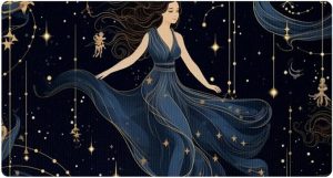 Kitchen Mat Cushioned Anti Fatigue Rug Virgo Zodiac Sign Pretty 15.7"x29.5" Waterproof, Non Slip, Comfort Desk/Floor Mats for House Sink - Virgo Car Floor Mat for men