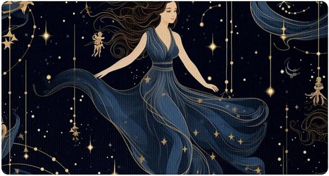 Kitchen Mat Cushioned Anti Fatigue Rug Virgo Zodiac Sign Pretty 15.7"x29.5" Waterproof, Non Slip, Comfort Desk/Floor Mats for House Sink - Virgo Car Floor Mat for men