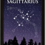 Designs ByLITA Sagittarius Zodiac Sign Night Sky, 11 x 14 Wall Print (Unframed) | Home and Office Decor | Astrology Star Sign Bedroom Decor - Sagittarius Home Decor for men