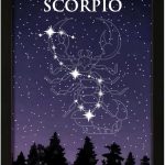 Designs ByLITA Scorpio Zodiac Sign Night Sky, 11 x 14 Wall Print Inspirational (Unframed) | Home and Office Decor | Astrology Star Sign - Scorpio Canvas for men
