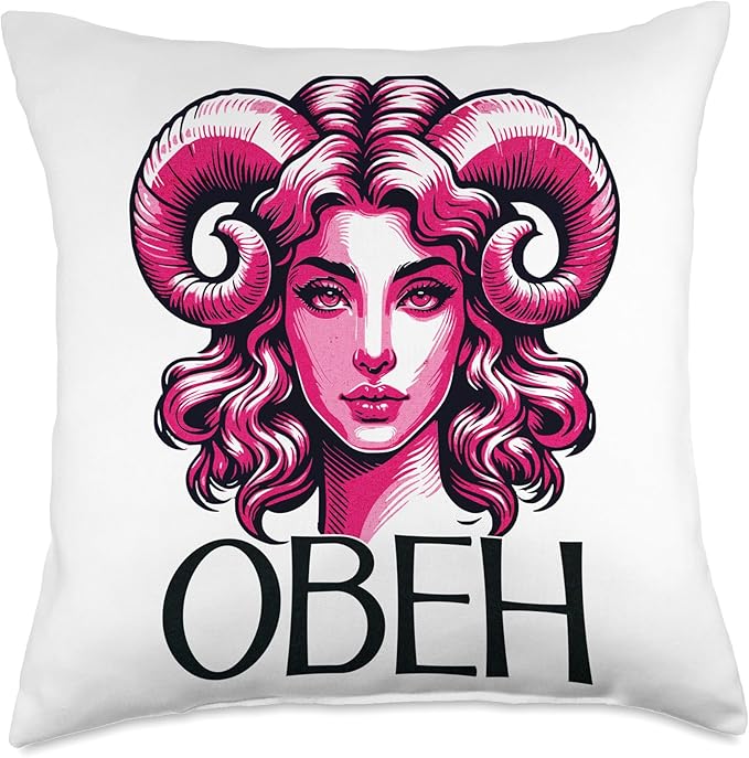 Astrological Russia Sign Aries Birthday Cyrillic Russian Throw Pillow - Aries Pillow for men