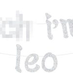 I'm a Leo Banner, Leo Birthday Bunt Sign, Leo Season, 12 Zodiac Constellations Birthday Party Decorations Silver Glitter - Leo Canvas for men
