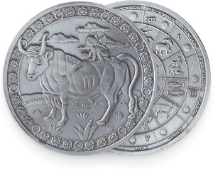 Artisan Owl Constellation Challenge Coin - Zodiac Sign Collectible Silver Plated Commemorative Coins - Souvenir and Collection Gift (40x3mm, Taurus) - Taurus for men